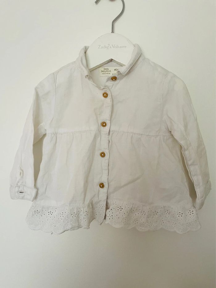 Blouse tunique chemisier Zara 6 9 mois 74 - photo numéro 2