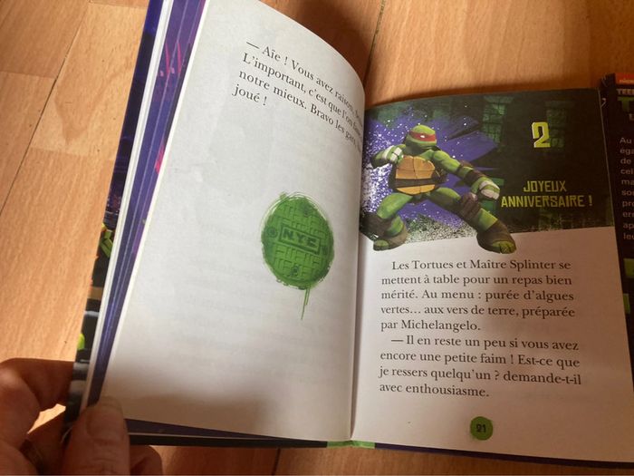 2 livres Tortues Ninja bibliothèque verte - photo numéro 3