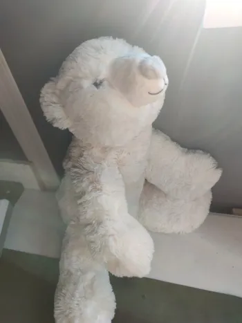 Grosse peluche ours blanc 45 cm