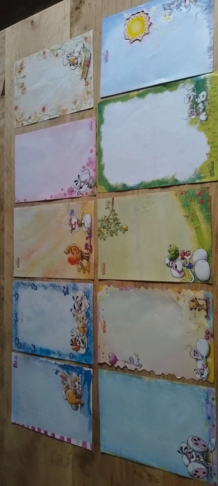 Lot de 10 feuilles Diddl