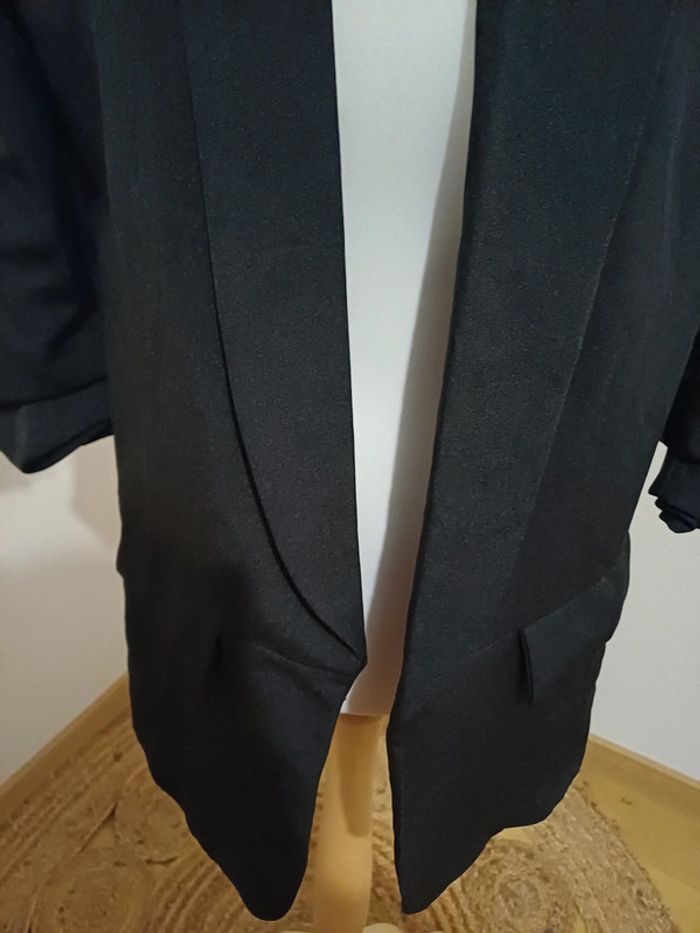 Blazer noir long neuf Laura & Laurent taille S/M 36/38 - photo numéro 3