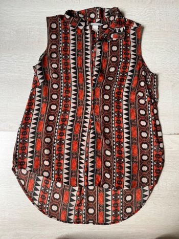 Chemise à motifs sans manches femme