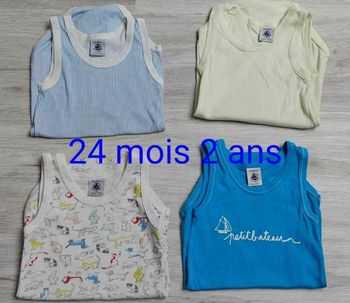 Lot de 4 bodies été 24 mois petit bateau tbe