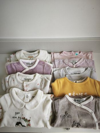 Lot de pyjamas bébé fille 1 mois