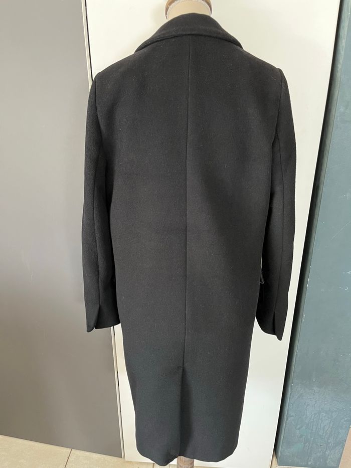 Manteau ZARA noir taille XS (57 % de laine) en TBEG - photo numéro 4