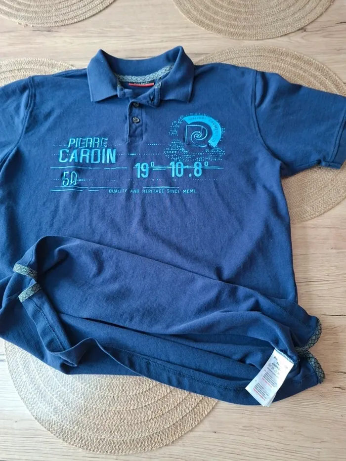 Polo Pierre Cardin bleu marine taille L - photo numéro 6