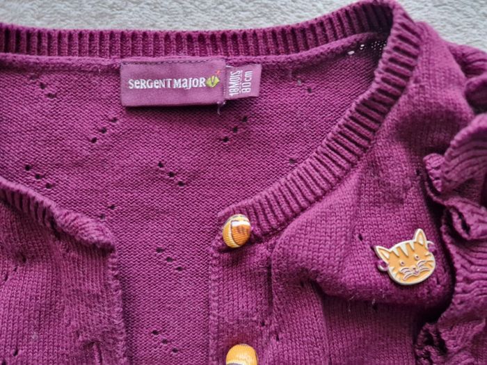Gilet cassis à boutons décorés - 18M - Sergent Major (TBE) - photo numéro 11