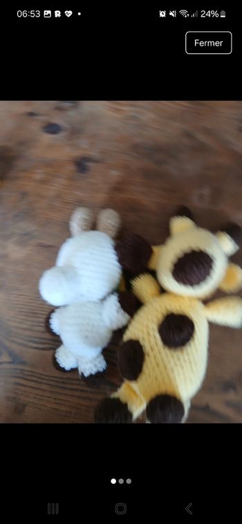 2 petite peluche main 