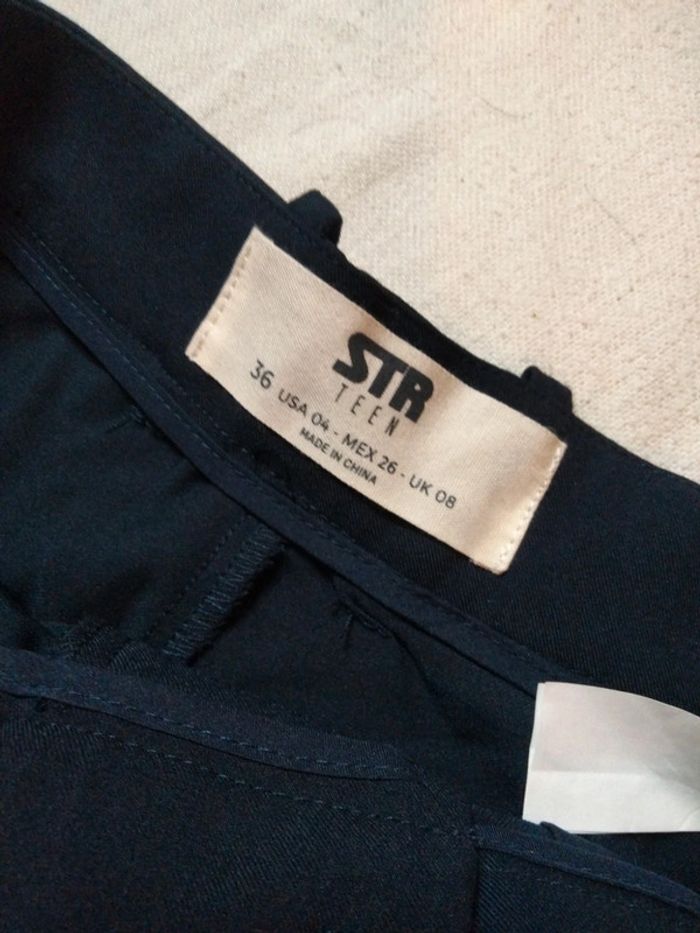 Pantalon de costume bleu marine T36 Stradivarius - photo numéro 4