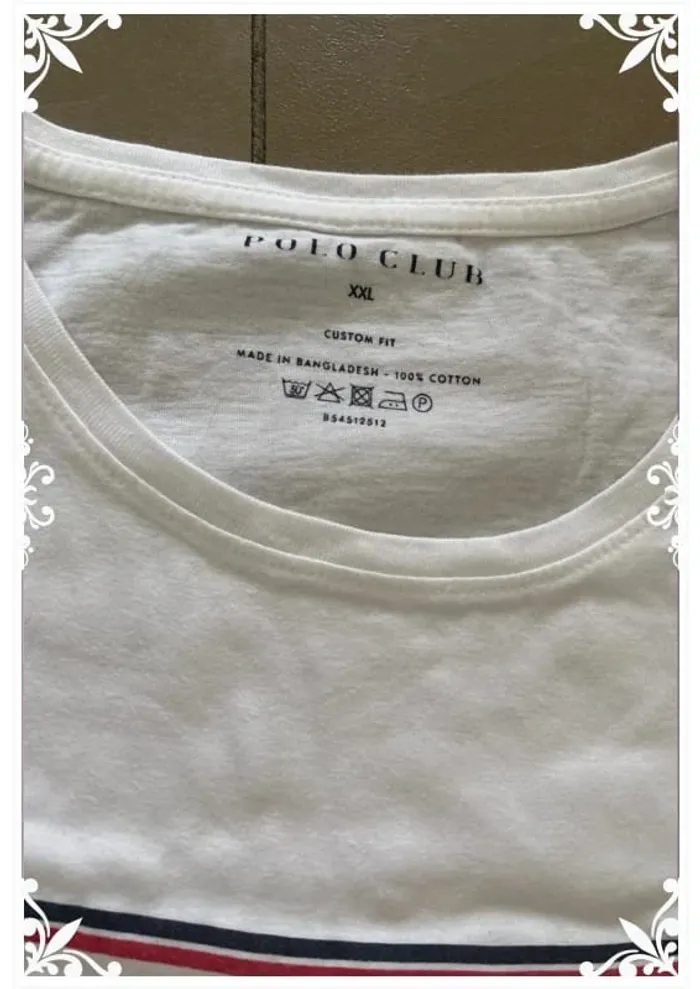 T-shirt blanc Polo Club Original – Taille XXL - photo numéro 4