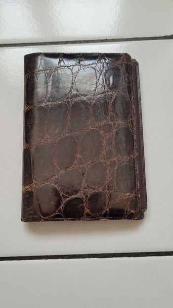 Portefeuille vintage en crocodile
