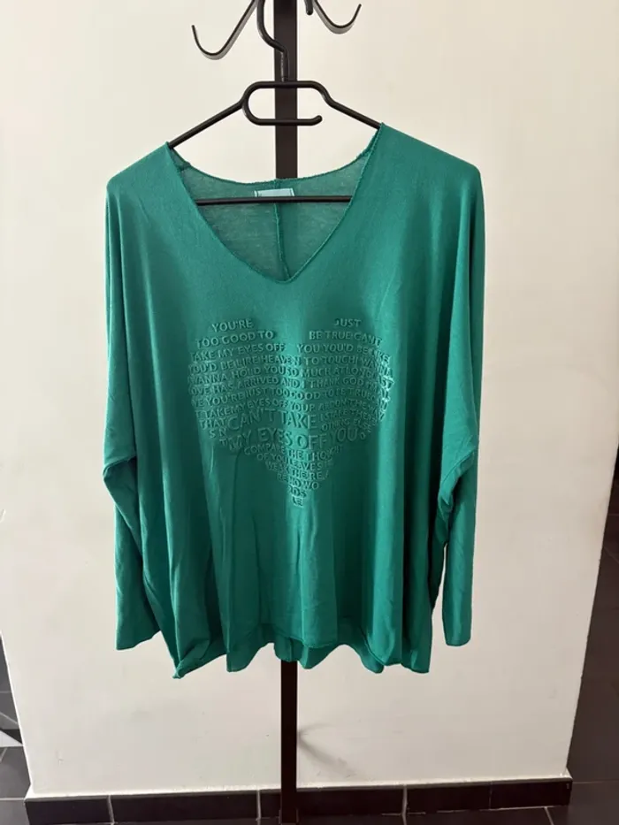 Tee-shirt vert foncé  Taille Unique