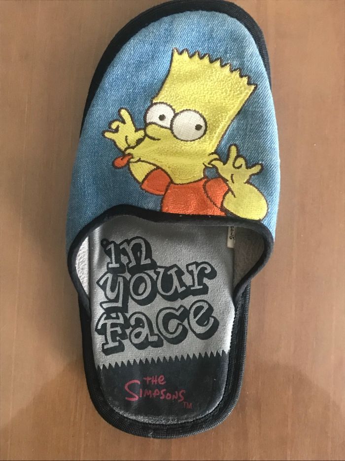Chaussons mules enfant bleu Bart Simpson Pointure 34 - photo numéro 2