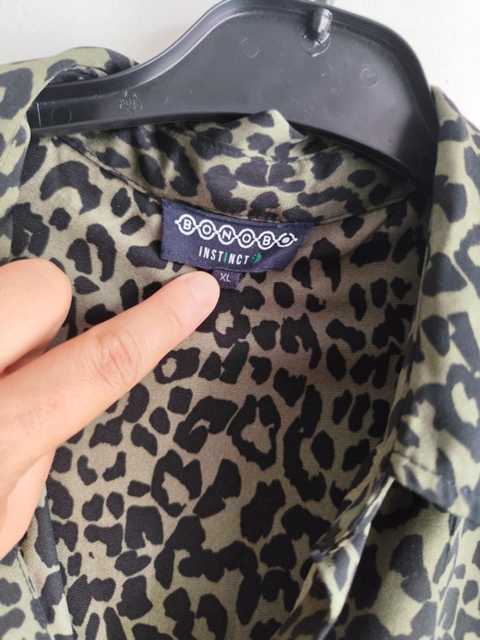 Chemise fluide kaki leopard taille XL Bonobo - photo numéro 4
