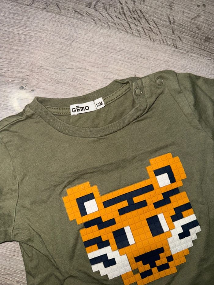 T shirt manches longues gemo 12 mois - photo numéro 3