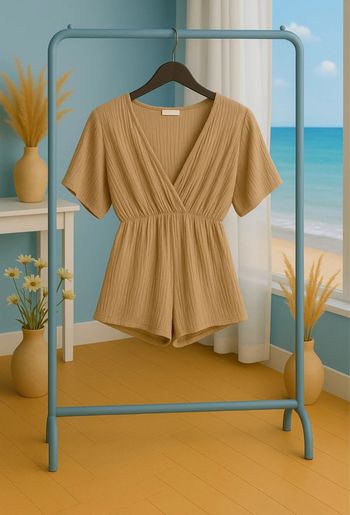 Combishort fluide taupe - Taille M - Sweetissima