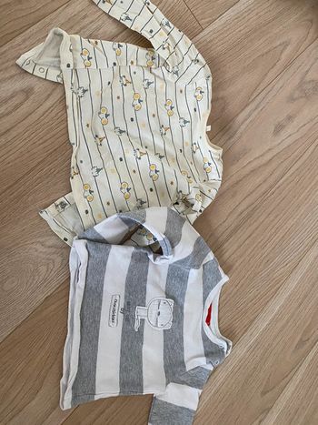 Lot de 2 t shirts ML 12 mois orchestra