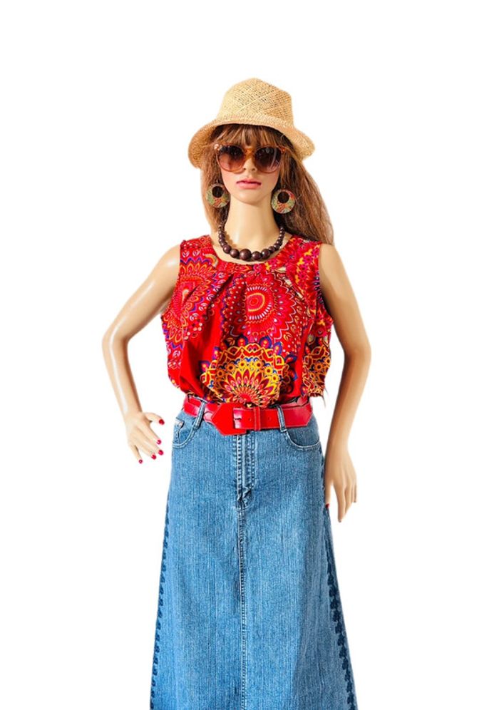 🧡🌞Top boho hippie Coline made in India ethnic chic mandala vibes top🌞🧡 - photo numéro 5