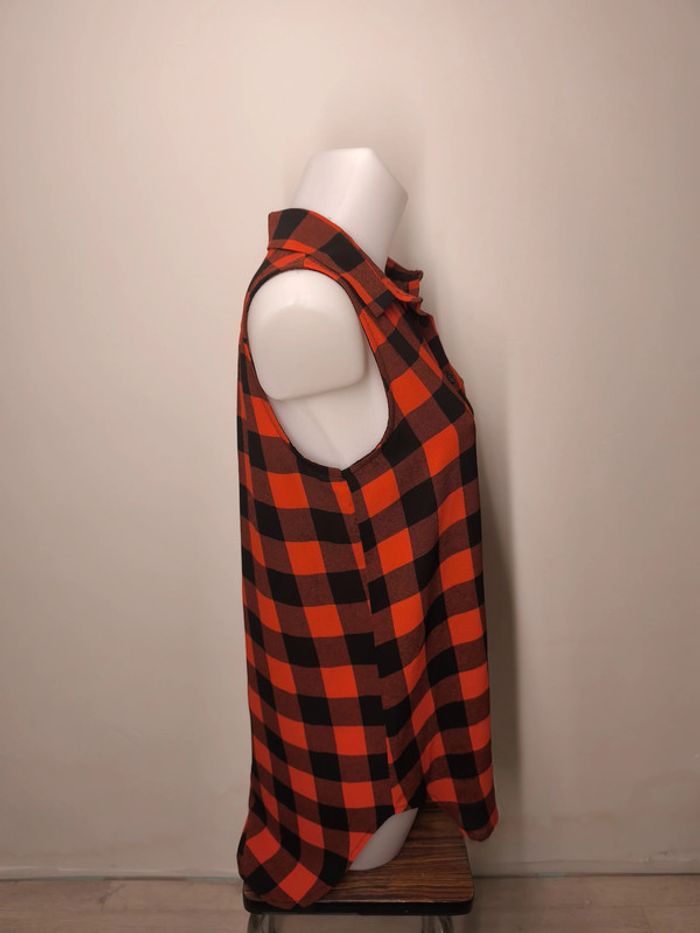 Blouse Zebra Femme Taille S damier rouge-noir - photo numéro 4