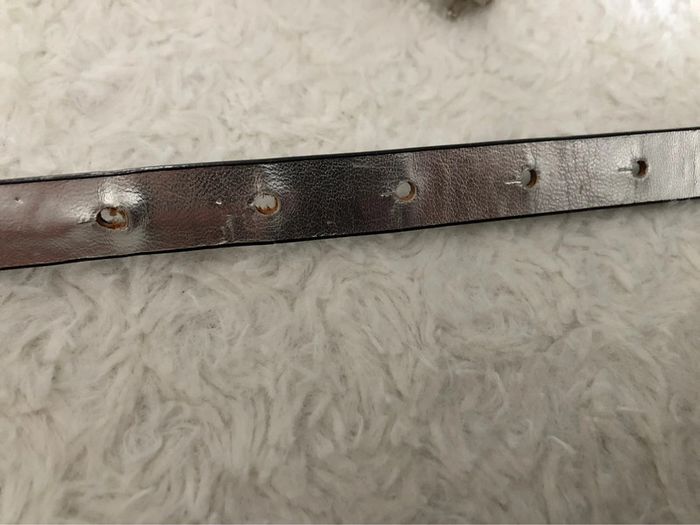 AN-Ceinture noire/argent punt o roma 110cm - photo numéro 4