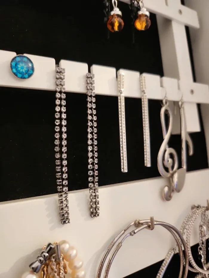 Boucles d'oreilles pendantes argent Swarovski - photo numéro 3