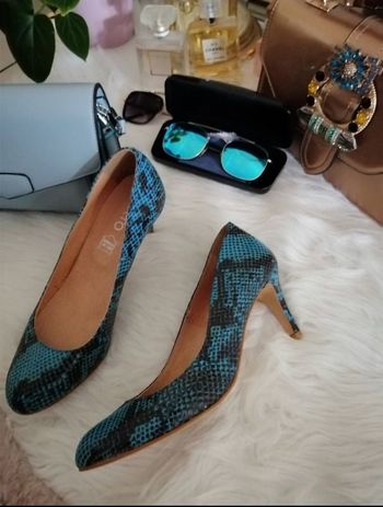 Escarpins cuir serpent 🐍 TEXTO