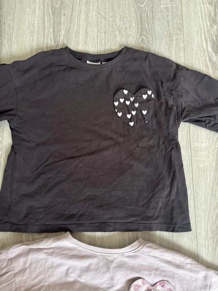Lots de 2 t-shirt Zara manche longue fille 5 ans - photo numéro 3