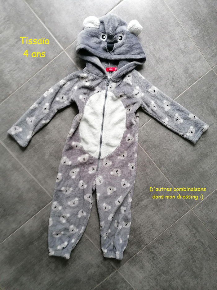 Pyjama tout doux combinaison 4 ans tissaia koala