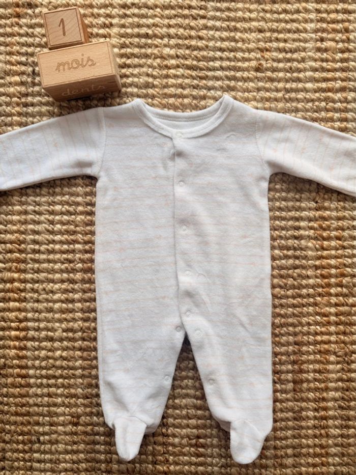 Pyjama velours Chocolatine 1mois / 54cm