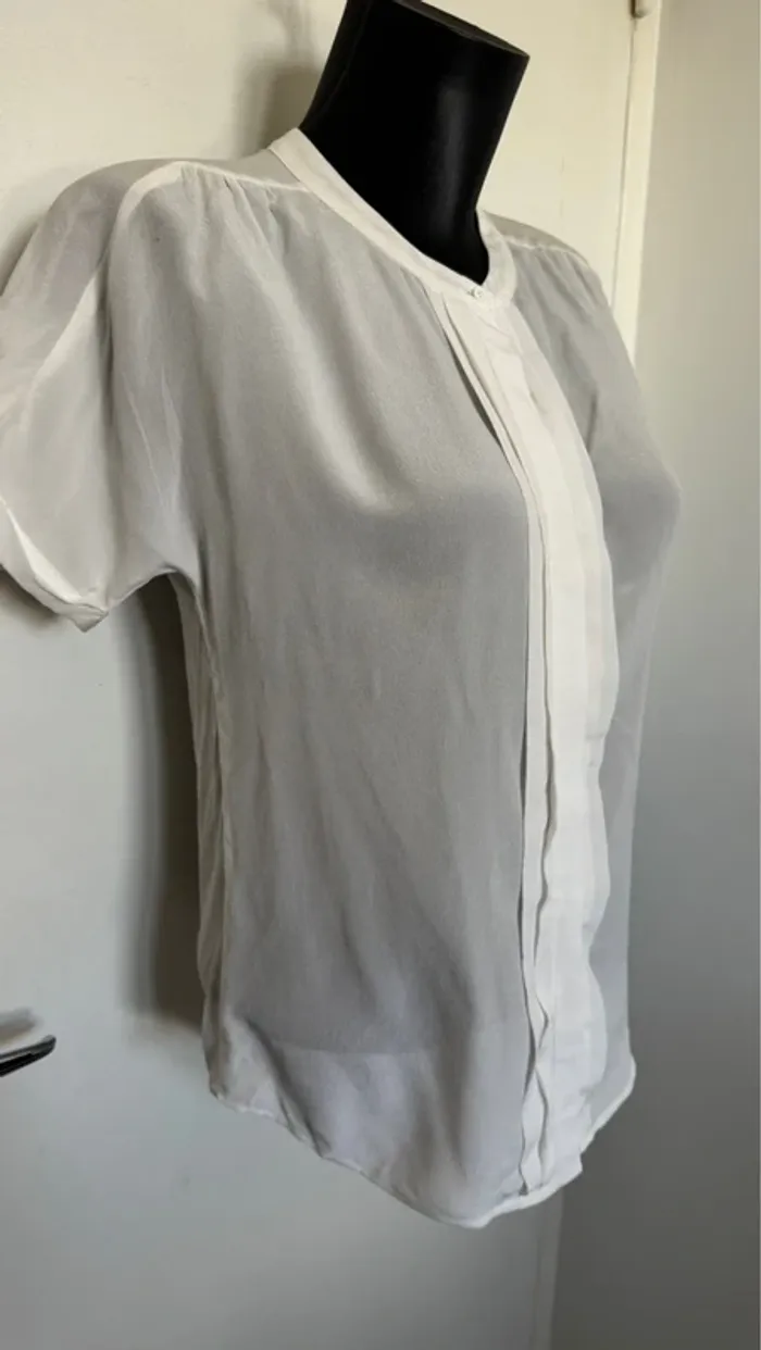 Blouse blanche transparente femme 36 - photo numéro 2