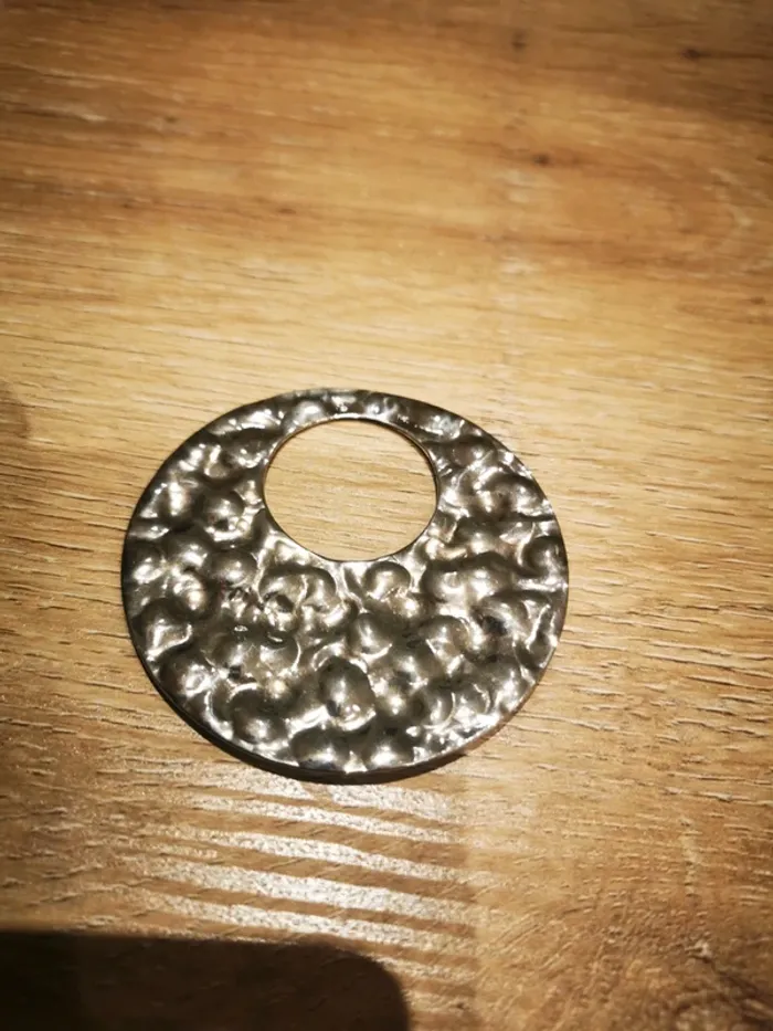 Pendentif en argent martelé 925m - photo numéro 2