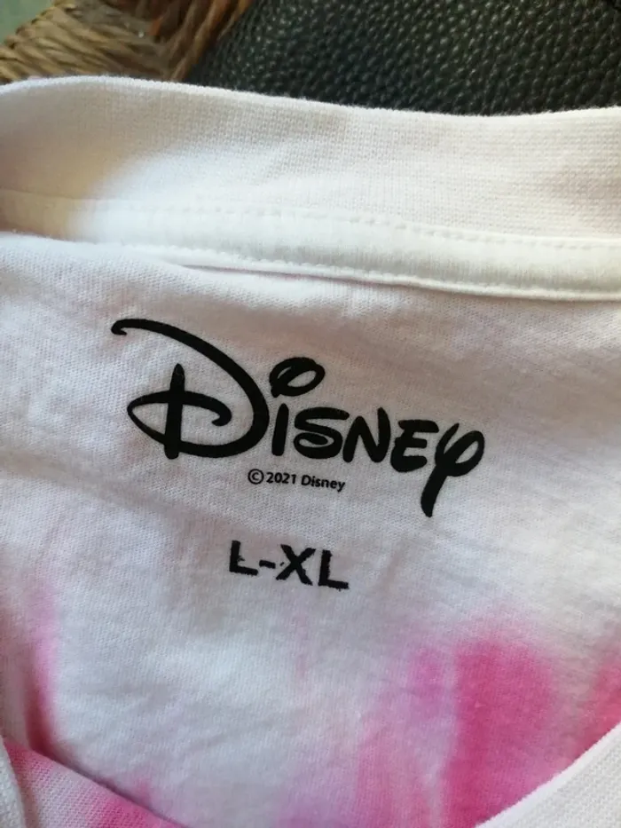 Tee-shirt crop top blanc et rose tye and die impression dumbo / don't call me jennyfer / (L-XL) - photo numéro 5