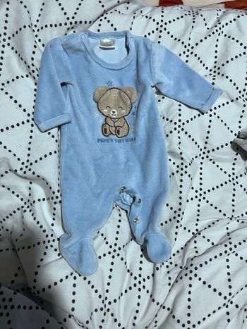 Pyjama 1mois bleu ciel ourson