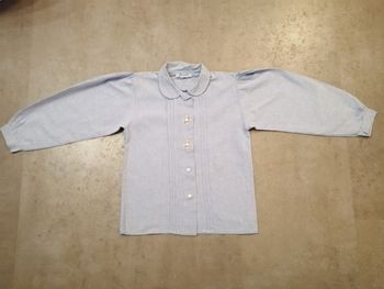 Chemisier manches longues bleu ciel 10 ans Jacadi