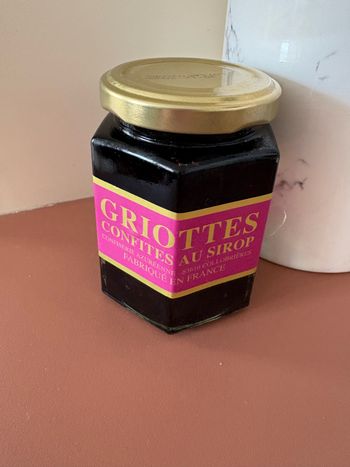 Griottes confiture au sirop