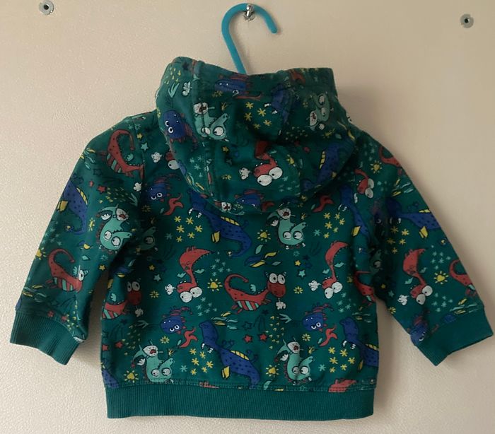 ensemble pantalon et veste zippée imprimé dinosaures rigolos taille 6 mois - photo numéro 4