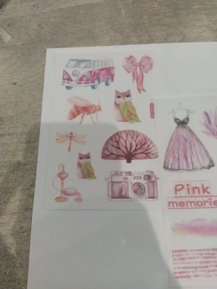 Lot de stickers tons rose (lot A) - photo numéro 2