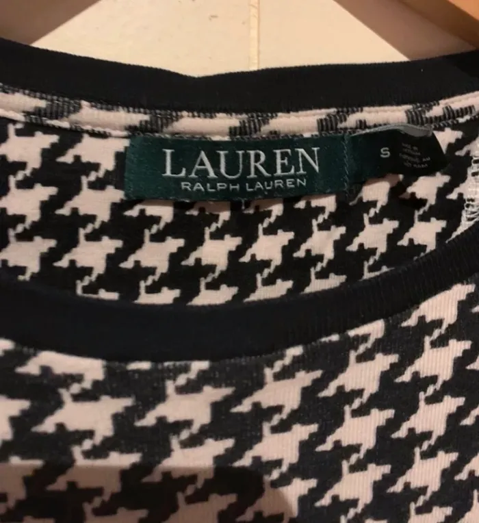 T-shirt pied-de-poule Lauren Ralph Lauren – Taille S - photo numéro 2