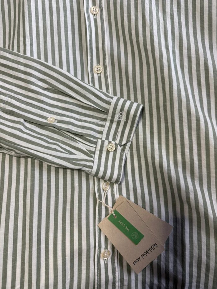 Roy Robson - Chemise à rayures, Blanche, taille XXL - photo numéro 7