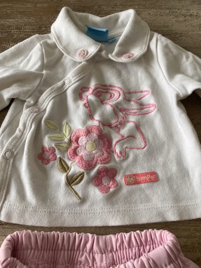 Ensemble bébé fille polo Disney  + pantalon + chaussettes 1/3mois - photo numéro 6