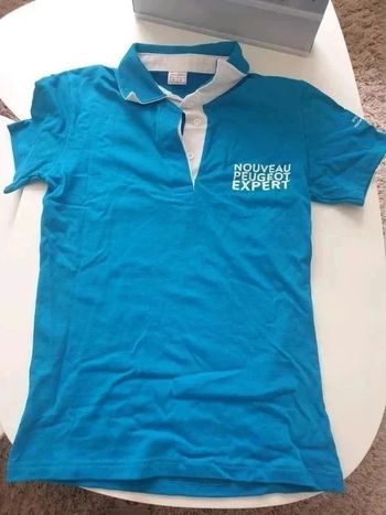 Polo bleu turquoise Peugeot