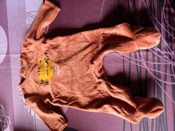 Pyjama en velours, marron, Kiabi, 3 mois 