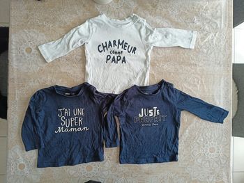Lot de 3 t-shirts manches longues
