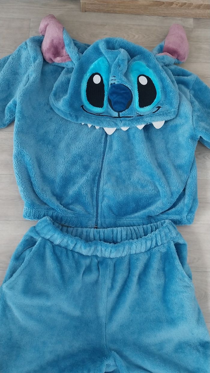 Ensemble pyjama veste et pantalon stitch undiz - photo numéro 3