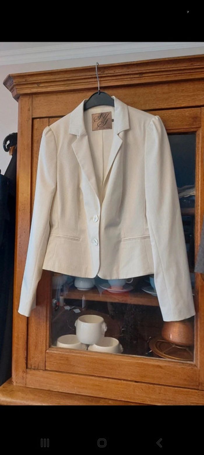 Jolie Blazer blanc lignée by Steps taille 38
