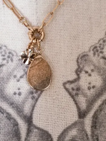 🌼 collier bonheur 🍀 pierre jaspe paysagé 🌾