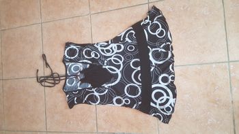 Blouse été femme 42-44 noire et blanche