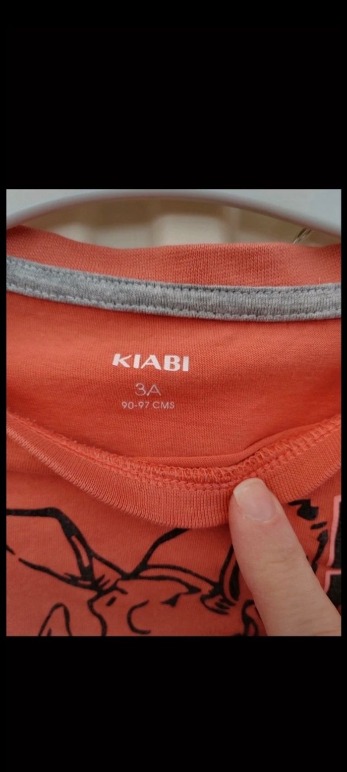 🧡Tee-shirt orange rhino 3 ans Kiabi - photo numéro 3