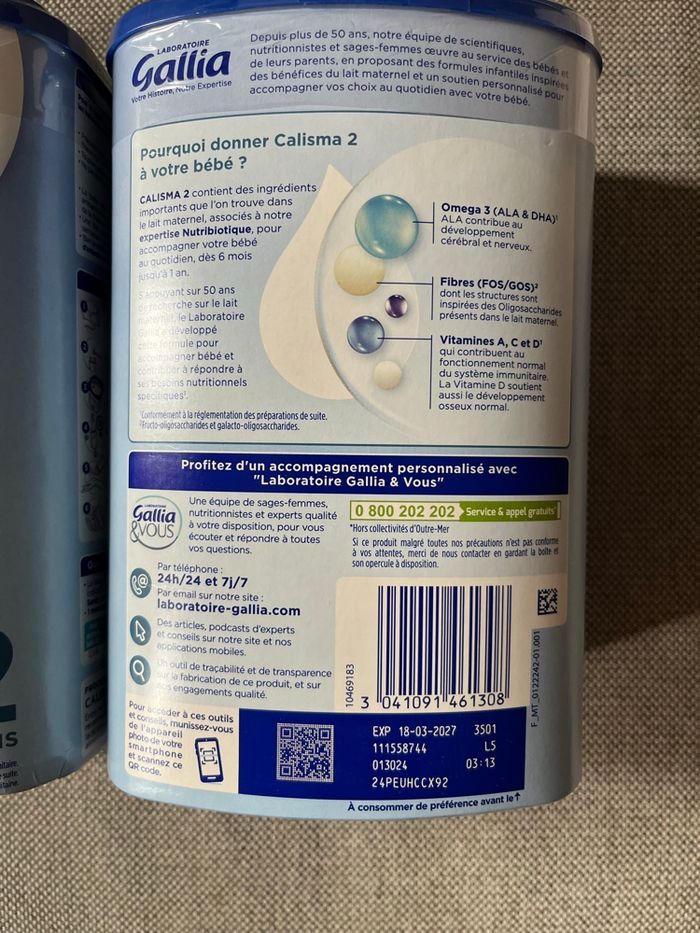 Lait gallia Calisma 2 - photo numéro 3