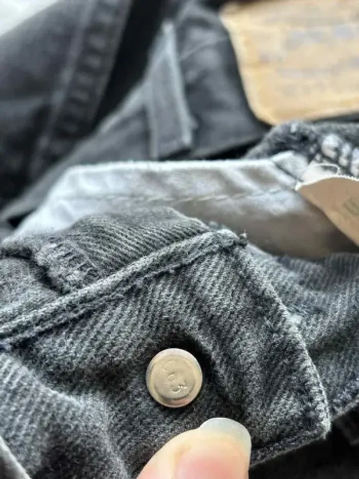 Jean Levi’s 619 regular straight droit taille haute gris anthracite 80/90s vintage Canada W36 XL/46 - photo numéro 9